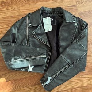 Zara_New with tag_ Leather Jacket